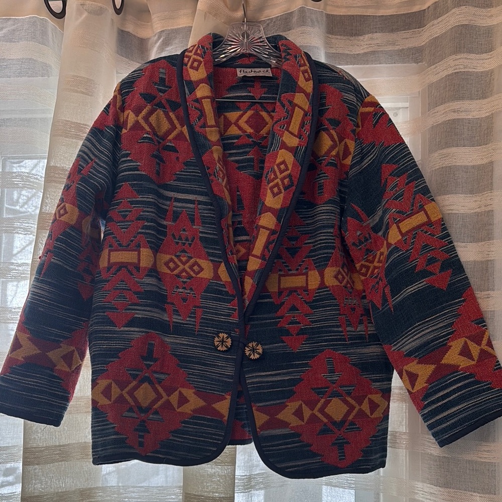 Women's Multicolor Patterned Jacket - image 2